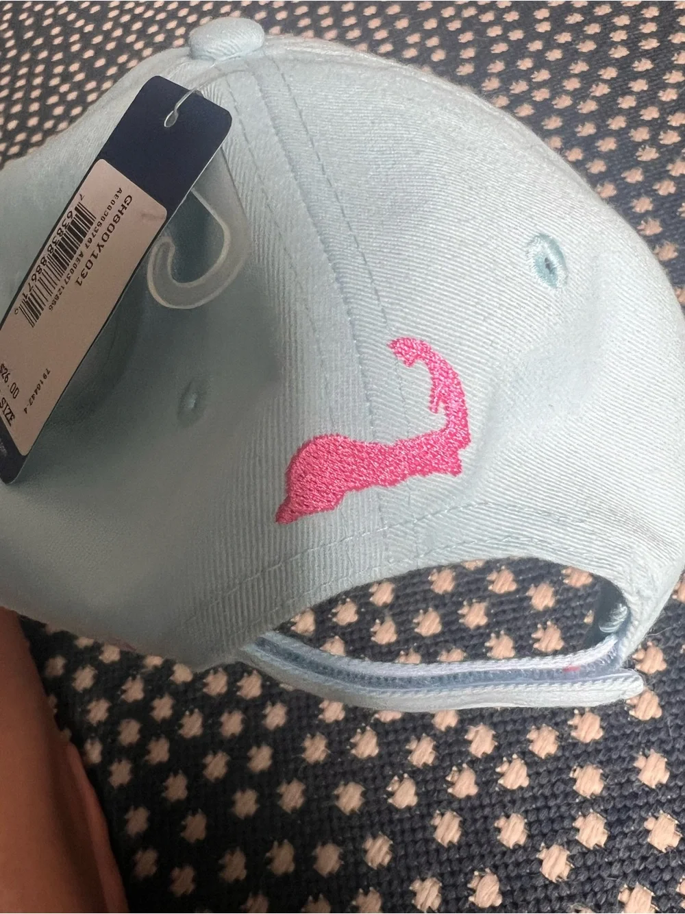 NWT Kids Chatham Cape Cod Adjustable Baseball Hat | Light Blue & Pink | One Size